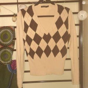 argyle size large sweater